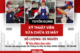 THÔNG BÁO TUYỂN KỸ THUẬT VIÊN SỬA CHỮA XE MÁY