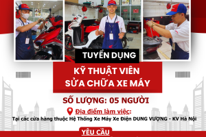 THÔNG BÁO TUYỂN KỸ THUẬT VIÊN SỬA CHỮA XE MÁY