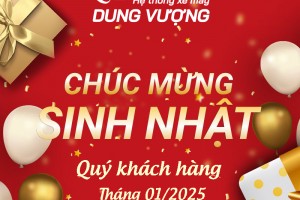 CHÚC MỪNG SINH NHẬT QUÝ KHÁCH HÀNG THÁNG 01/2025