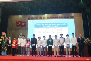 CÔNG TY TNHH TM DUNG VƯỢNG TRAO HỌC BỔNG HỖ TRỢ SINH VIÊN CÓ HOÀN CẢNH KHÓ KHĂN TẠI TRƯỜNG ĐẠI HỌC CÔNG NGHIỆP VIỆT - HUNG