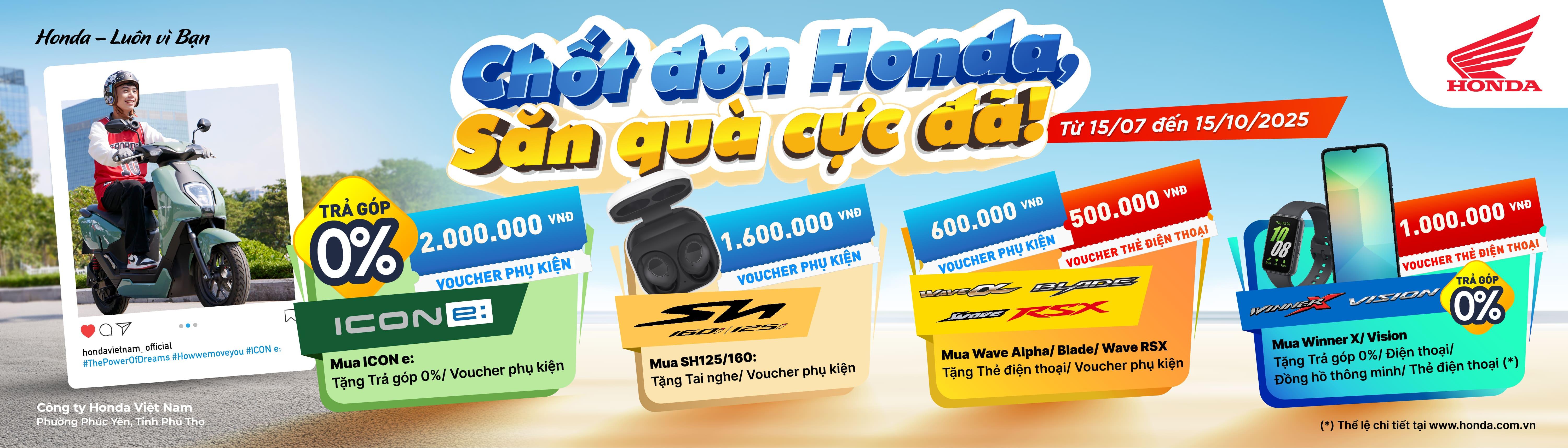 CHỐT ĐƠN HONDA - SĂN QUÀ CỰC ĐÃ